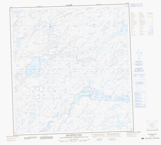 Broomfield Lake Topographic Paper Map 075K02 at 1:50,000 scale