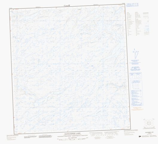 Alexander Lake Topographic Paper Map 075K08 at 1:50,000 scale