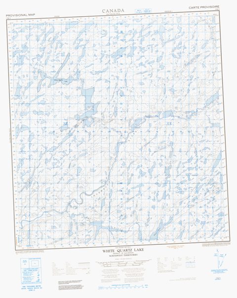 White Quartz Lake Topographic Paper Map 075K09 at 1:50,000 scale