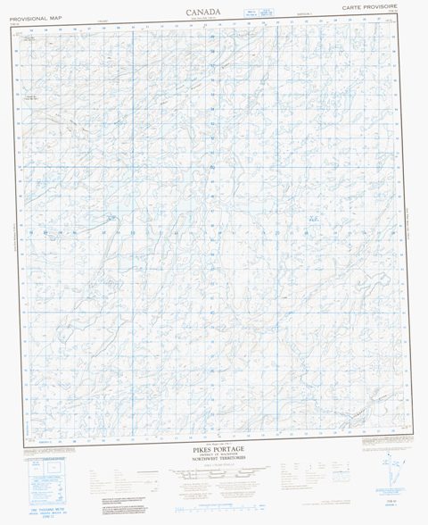 Pikes Portage Topographic Paper Map 075K10 at 1:50,000 scale