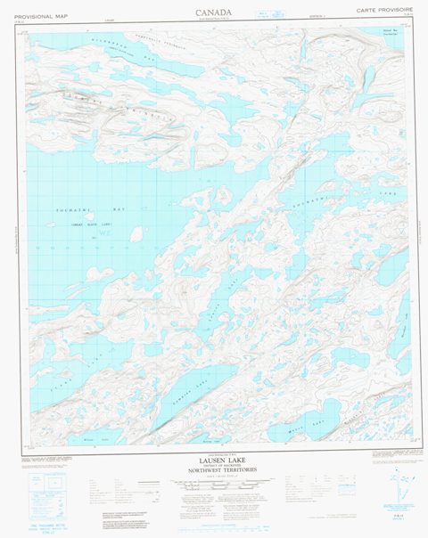 Lausen Lake Topographic Paper Map 075K12 at 1:50,000 scale