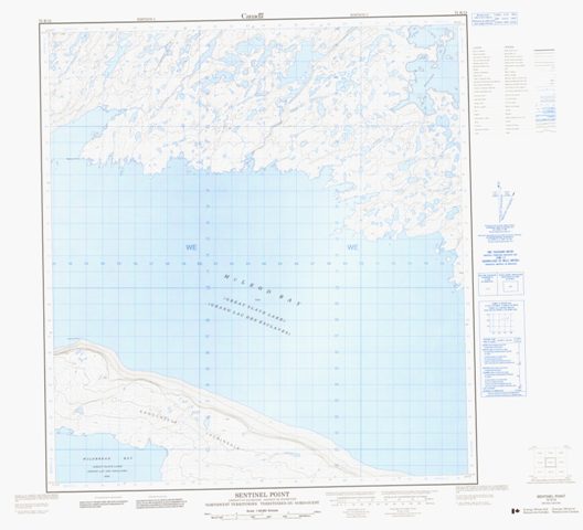 Sentinel Point Topographic Paper Map 075K13 at 1:50,000 scale