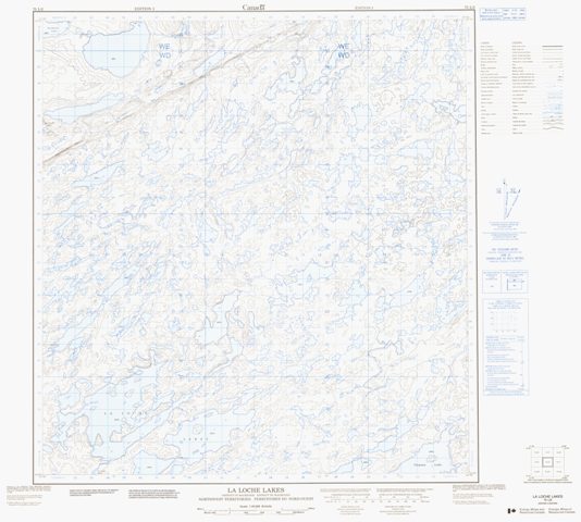 La Loche Lakes Topographic Paper Map 075L02 at 1:50,000 scale
