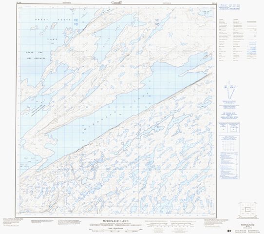 Mcdonald Lake Topographic Paper Map 075L03 at 1:50,000 scale