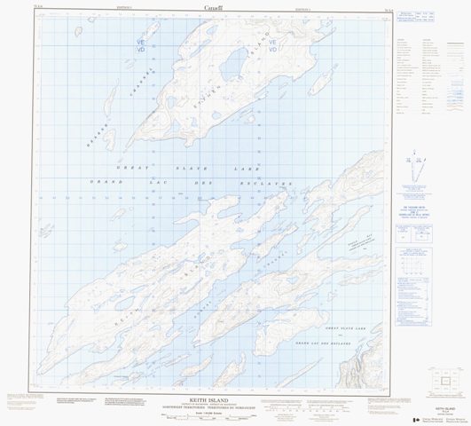 Keith Island Topographic Paper Map 075L04 at 1:50,000 scale