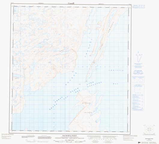Sachowia Point Topographic Paper Map 075L05 at 1:50,000 scale