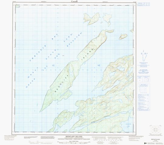 Redcliff Island Topographic Paper Map 075L06 at 1:50,000 scale