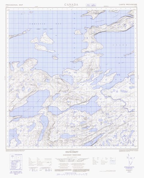 Snowdrift Topographic Paper Map 075L07 at 1:50,000 scale
