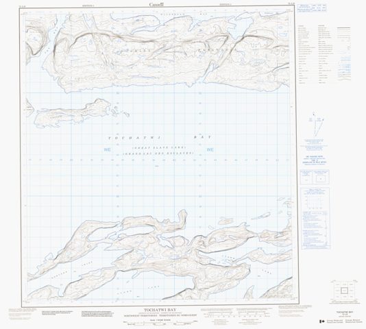 Tochatwi Bay Topographic Paper Map 075L09 at 1:50,000 scale