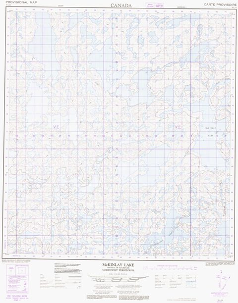 Mckinlay Lake Topographic Paper Map 075L13 at 1:50,000 scale