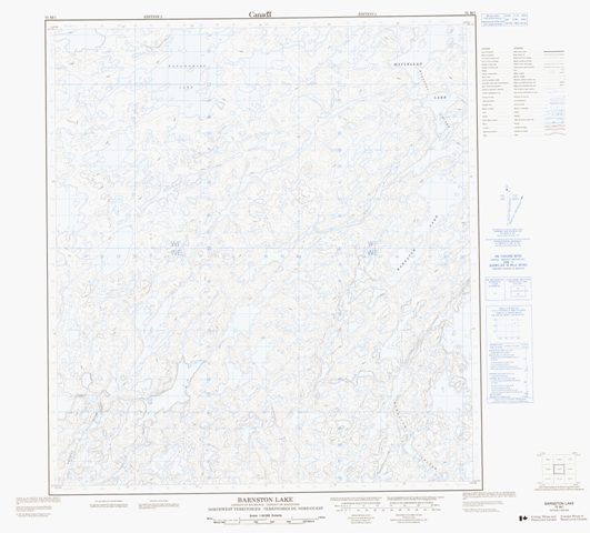 Barnston Lake Topographic Paper Map 075M01 at 1:50,000 scale