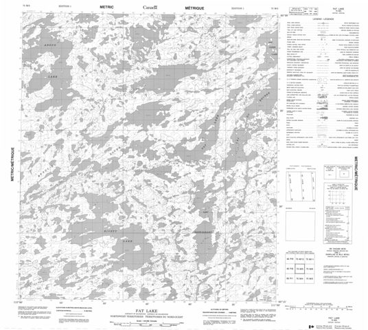 Fat Lake Topographic Paper Map 075M05 at 1:50,000 scale