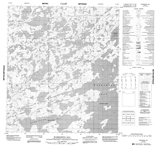 Warburton Bay Topographic Paper Map 075M13 at 1:50,000 scale
