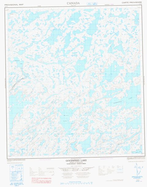 Goodspeed Lake Topographic Paper Map 075N04 at 1:50,000 scale