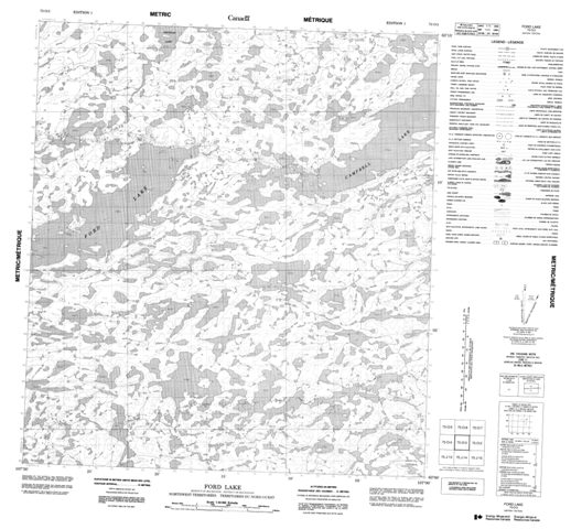 Ford Lake Topographic Paper Map 075O03 at 1:50,000 scale