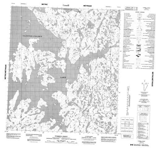 Tyrrell Point Topographic Paper Map 075O14 at 1:50,000 scale