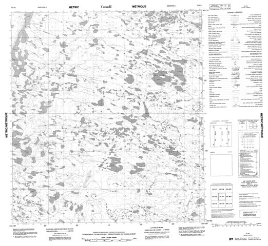 No Title Topographic Paper Map 075P01 at 1:50,000 scale