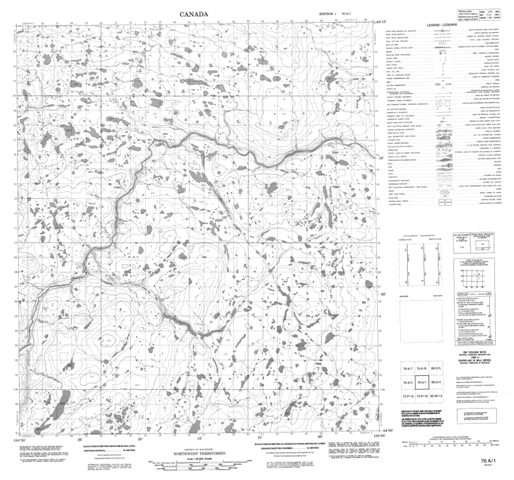 No Title Topographic Paper Map 076A01 at 1:50,000 scale