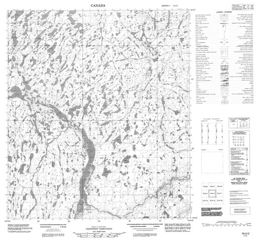 No Title Topographic Paper Map 076A02 at 1:50,000 scale