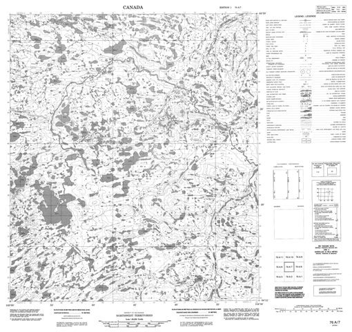No Title Topographic Paper Map 076A07 at 1:50,000 scale