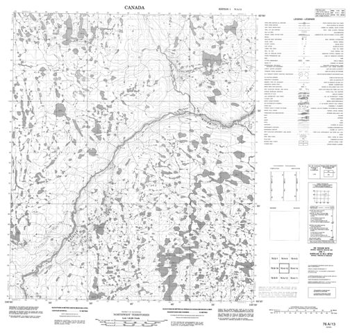 No Title Topographic Paper Map 076A13 at 1:50,000 scale