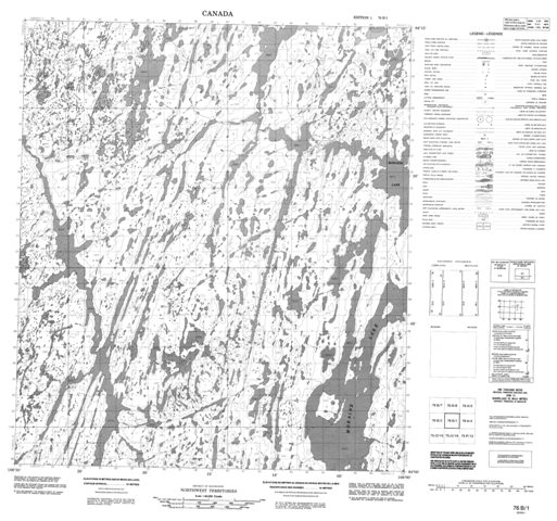 No Title Topographic Paper Map 076B01 at 1:50,000 scale