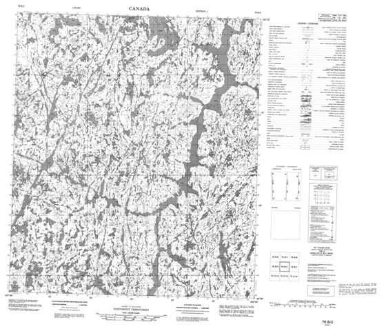 No Title Topographic Paper Map 076B02 at 1:50,000 scale