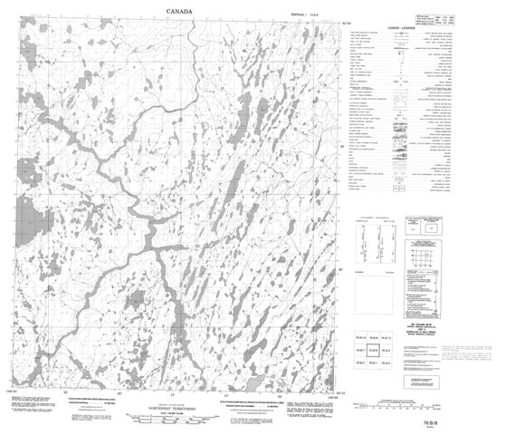 No Title Topographic Paper Map 076B08 at 1:50,000 scale