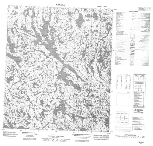 No Title Topographic Paper Map 076B11 at 1:50,000 scale