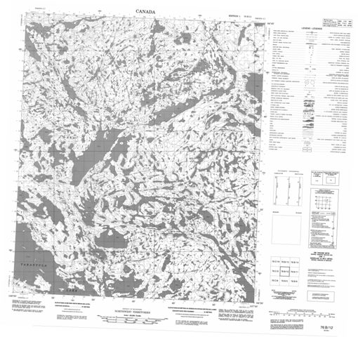No Title Topographic Paper Map 076B12 at 1:50,000 scale