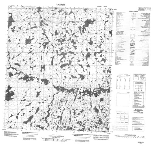 No Title Topographic Paper Map 076B14 at 1:50,000 scale