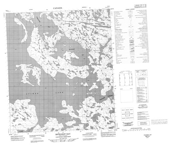 Rocknest Bay Topographic Paper Map 076C01 at 1:50,000 scale