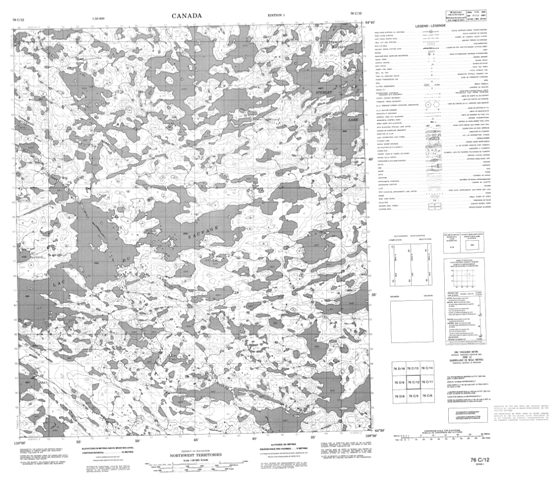 No Title Topographic Paper Map 076C12 at 1:50,000 scale