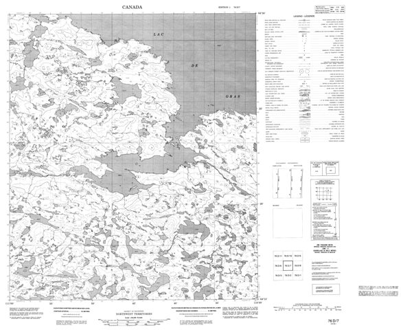 No Title Topographic Paper Map 076D07 at 1:50,000 scale