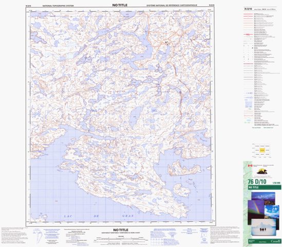 No Title Topographic Paper Map 076D10 at 1:50,000 scale