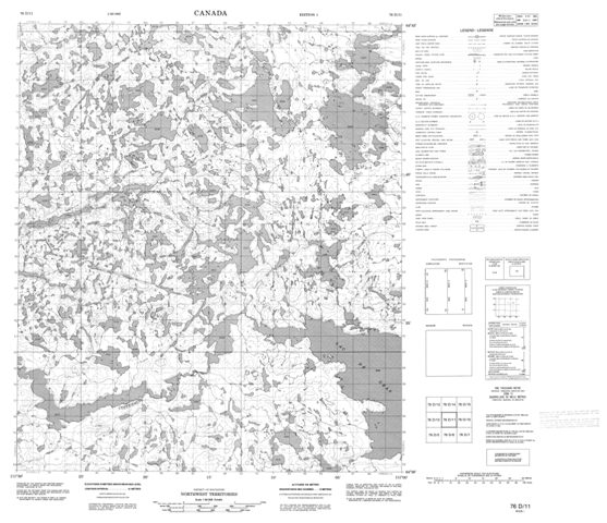 No Title Topographic Paper Map 076D11 at 1:50,000 scale