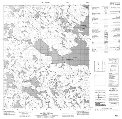 No Title Topographic Paper Map 076E07 at 1:50,000 scale