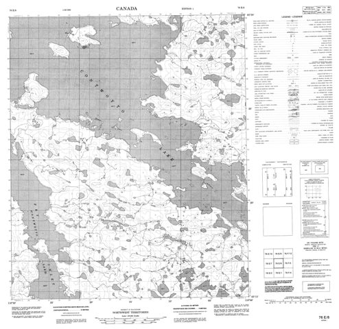 No Title Topographic Paper Map 076E08 at 1:50,000 scale