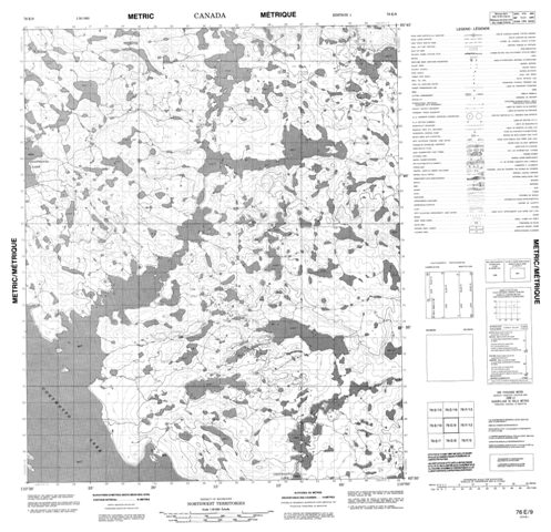 No Title Topographic Paper Map 076E09 at 1:50,000 scale