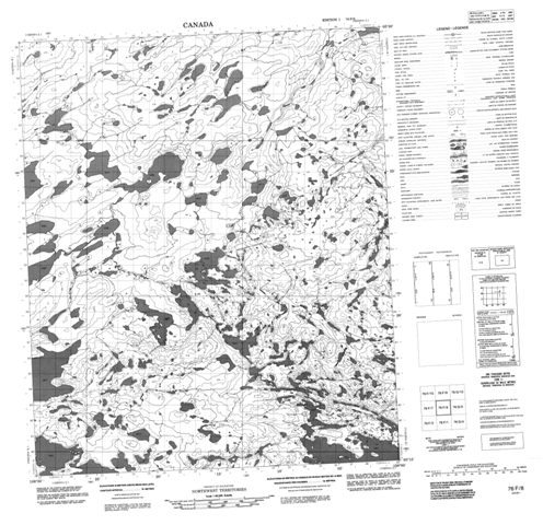 No Title Topographic Paper Map 076F08 at 1:50,000 scale