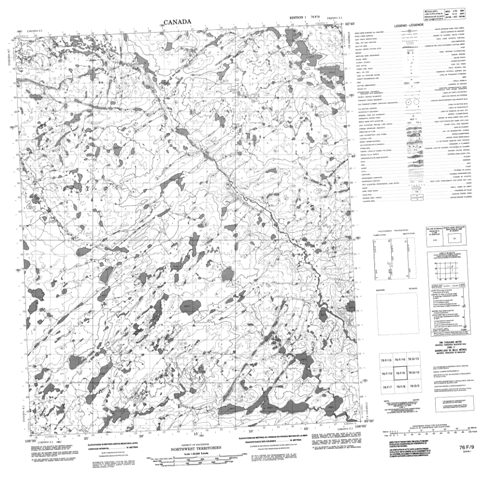 No Title Topographic Paper Map 076F09 at 1:50,000 scale