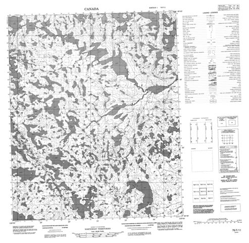 No Title Topographic Paper Map 076F11 at 1:50,000 scale