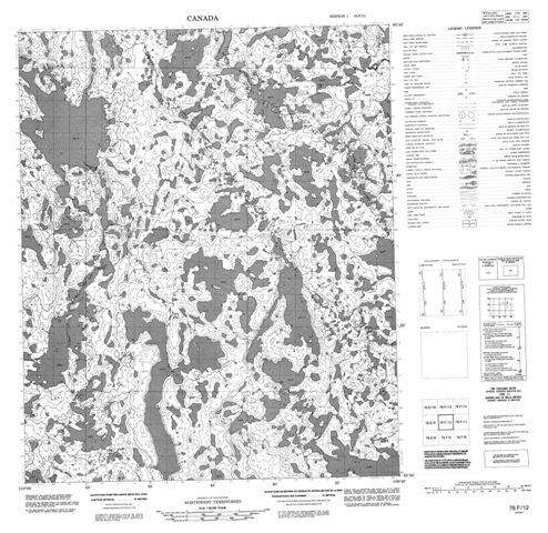 No Title Topographic Paper Map 076F12 at 1:50,000 scale