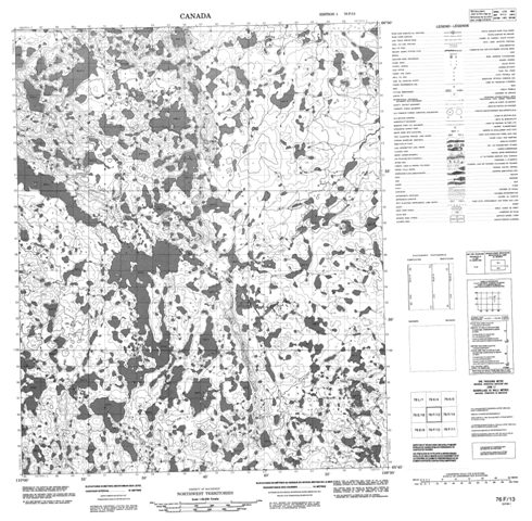 No Title Topographic Paper Map 076F13 at 1:50,000 scale