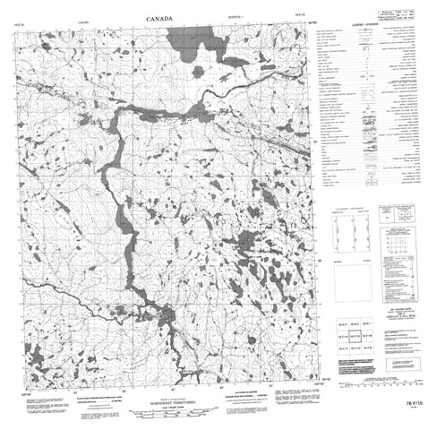 No Title Topographic Paper Map 076F15 at 1:50,000 scale