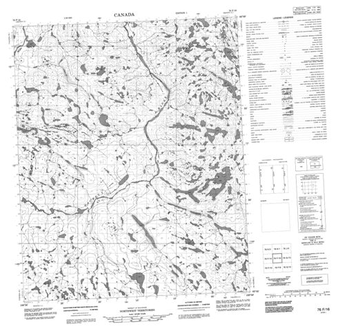 No Title Topographic Paper Map 076F16 at 1:50,000 scale