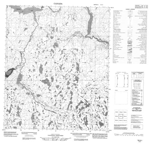 No Title Topographic Paper Map 076G01 at 1:50,000 scale