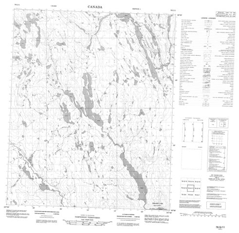 No Title Topographic Paper Map 076G11 at 1:50,000 scale