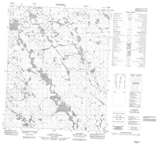 No Title Topographic Paper Map 076G12 at 1:50,000 scale