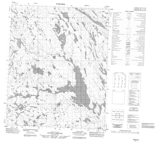 No Title Topographic Paper Map 076G13 at 1:50,000 scale